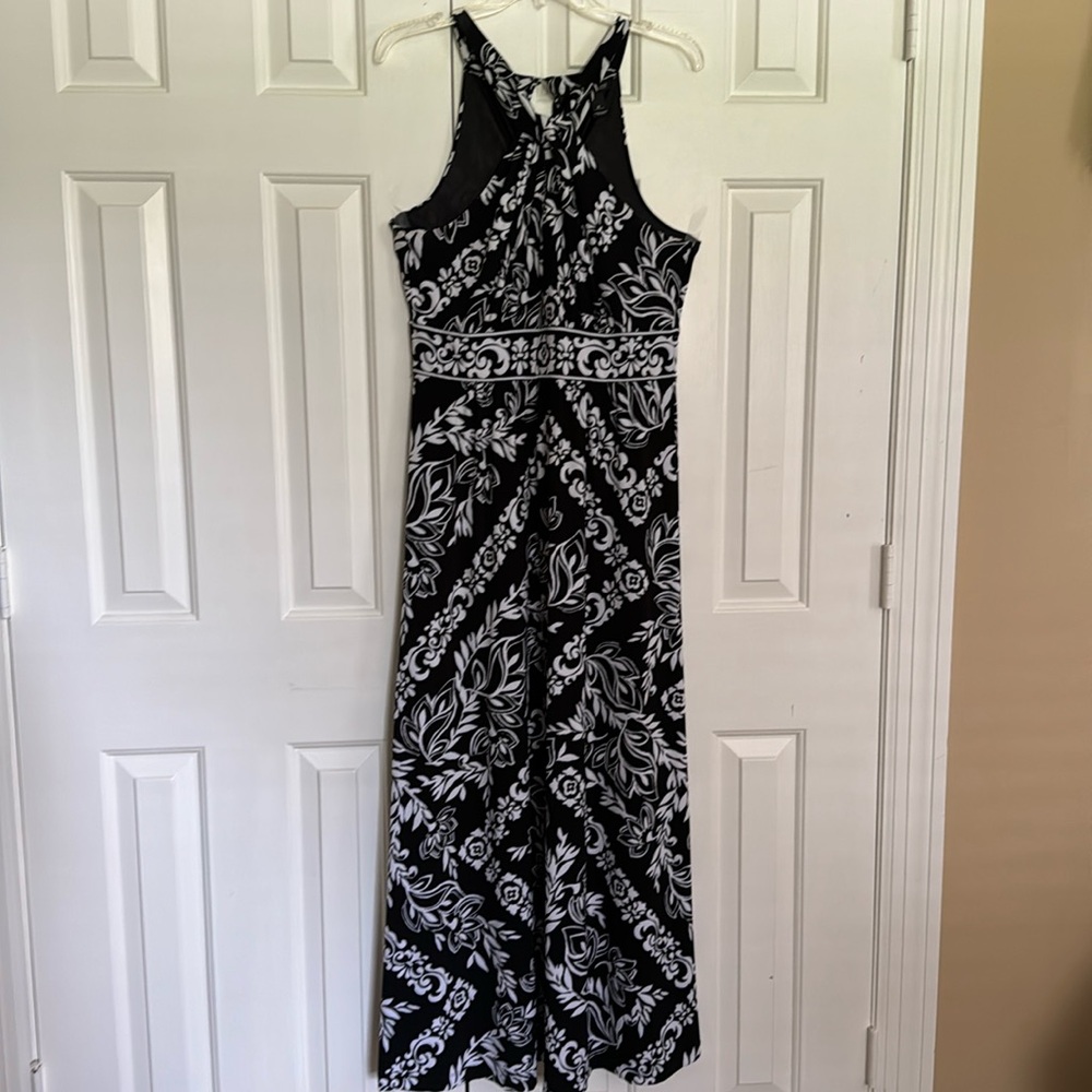 Halter stretch knit maxi